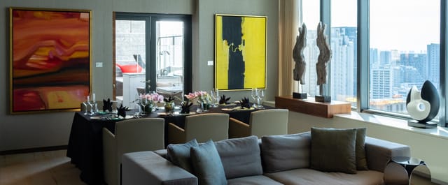 Elegant dining setup in Nest at One Farrer, perfect for upscale meetings and private dinners.