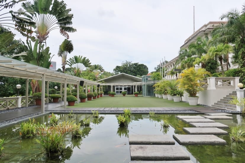 Garden Terrace at Hotel Fort Canning: lush venue for receptions and networking events.