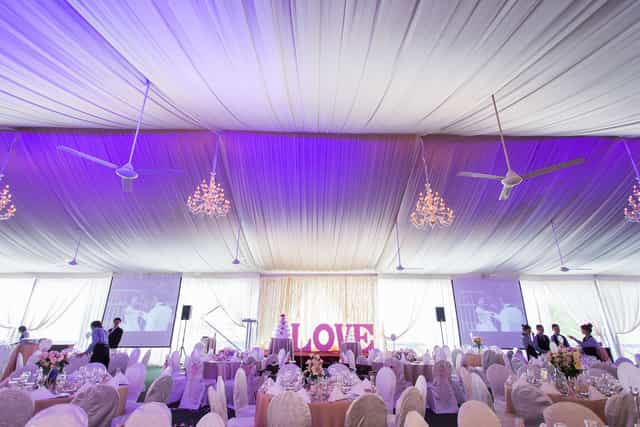 Lavender Ballroom at Hotel Fort Canning, elegant decor for weddings and romantic events.