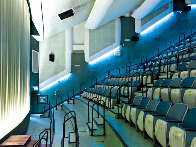 Golden Mile Green Room auditorium with tiered seating for presentations and screenings.