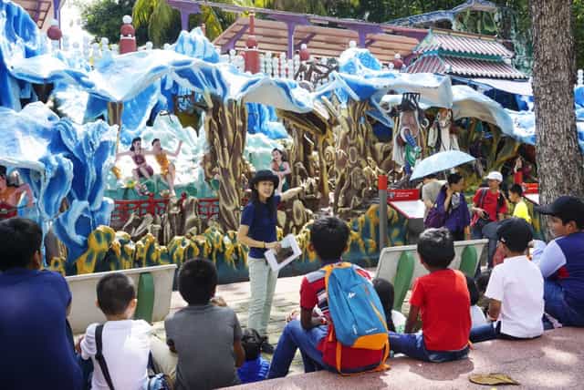 "Interactive outdoor event at Culture Courtyard, Haw Par Villa, for family-friendly entertainment."