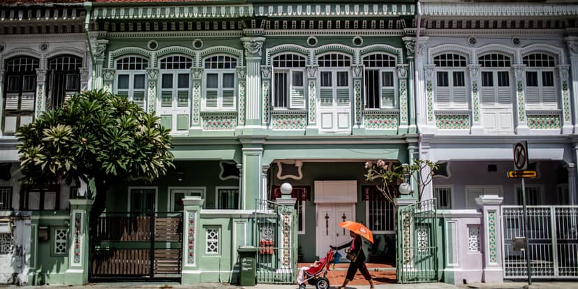 Conference center at Hotel Indigo Singapore Katong, vibrant heritage buildings, outdoor events.