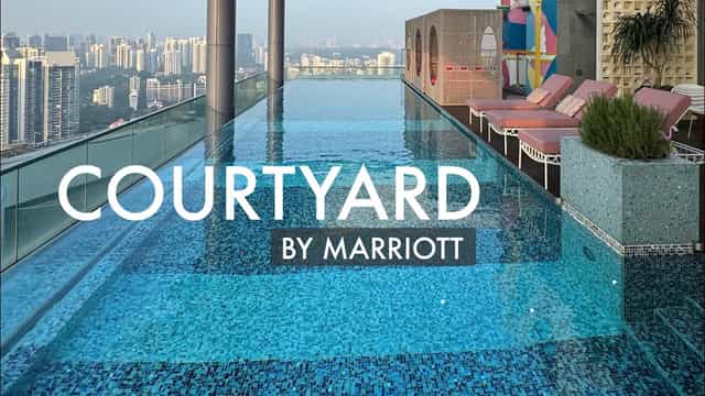 Rooftop pool at Courtyard Singapore Novena, ideal for upscale events and networking.