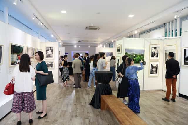 Vibrant art exhibition in Visual Arts Centre, ideal for networking and engagement.
