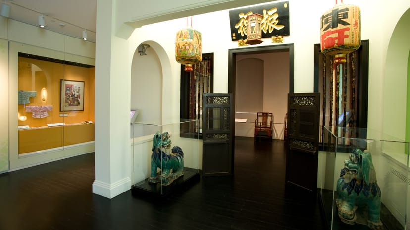 Ixora Room at Peranakan Museum, elegant event space with traditional lanterns for cultural showcases.