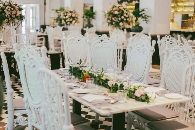 Elegant private dining room at COMO Dempsey, perfect for weddings and formal events.