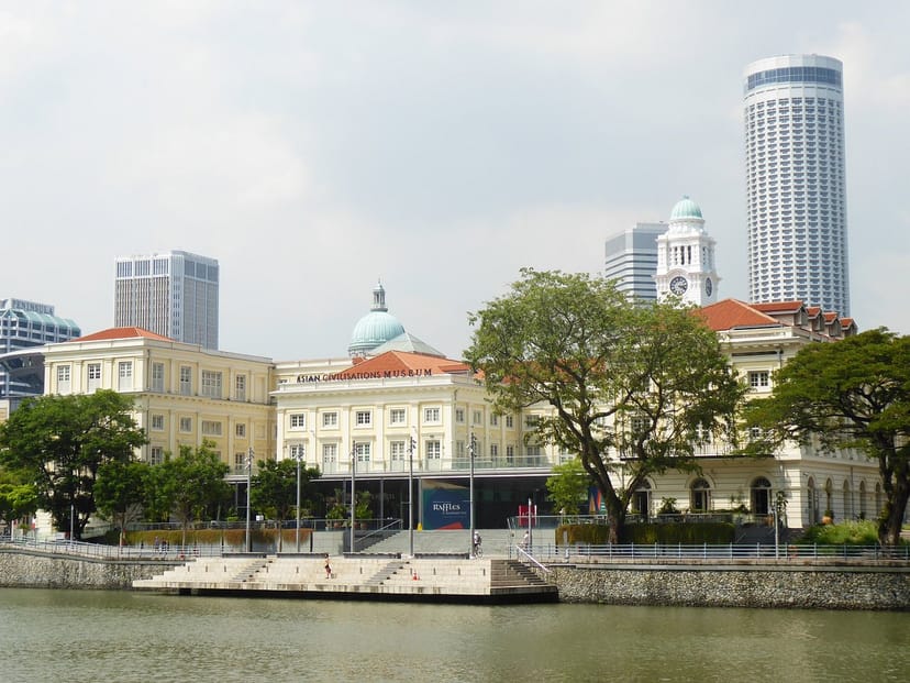 Riverfront Forecourt at Asian Civilisations Museum, ideal for outdoor events and gatherings.
