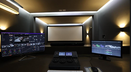 Modern control room in MergeXR Studio for professional video production and live streaming. - Banner