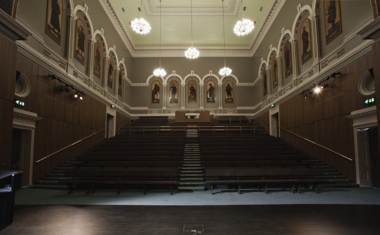 Lydia and Manfred Gorvy Lecture Theatre, elegant auditorium for formal events.