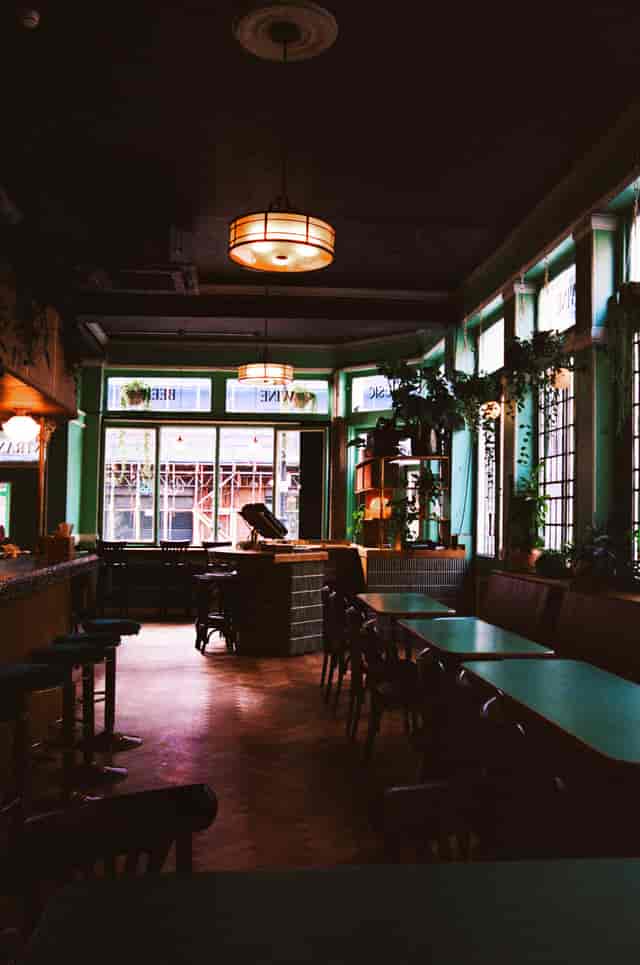 Cozy Marquee Moon Basement venue with natural light for intimate meetings and events.