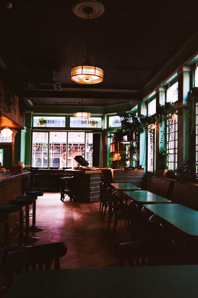 Cozy Marquee Moon Basement venue with natural light for intimate meetings and events.