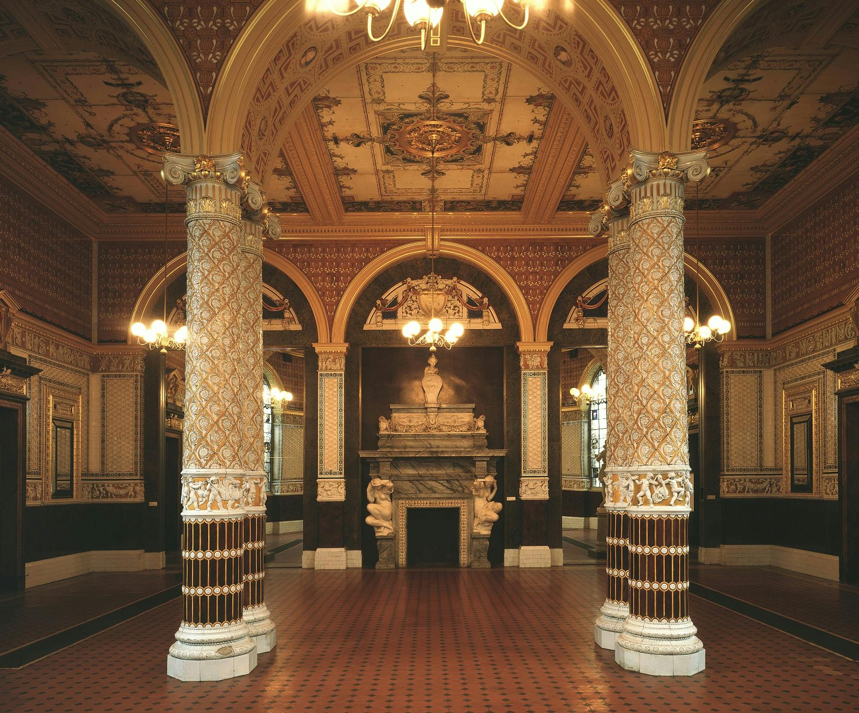 Opulent Gamble Room at V&A South Kensington, ideal for formal events and meetings.