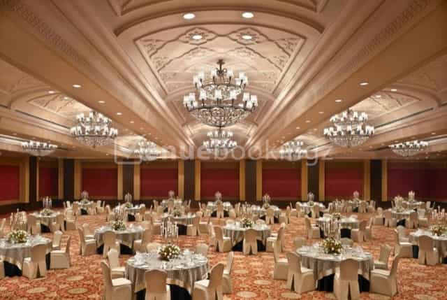 Elegant banquet hall in Taj Palace, New Delhi, ideal for weddings and corporate events.