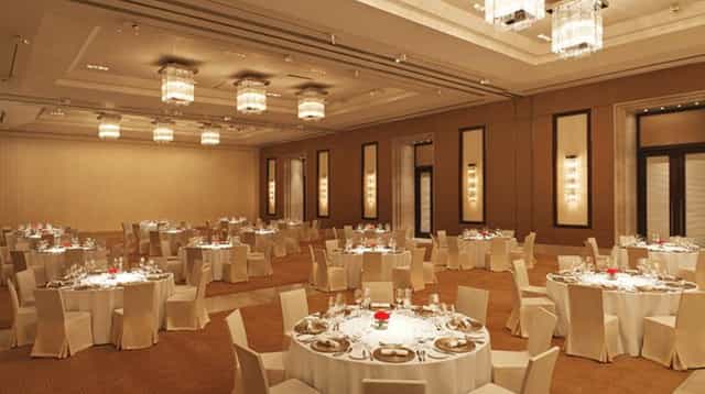 Elegant banquet hall in The Oberoi, New Delhi, perfect for weddings and corporate events.