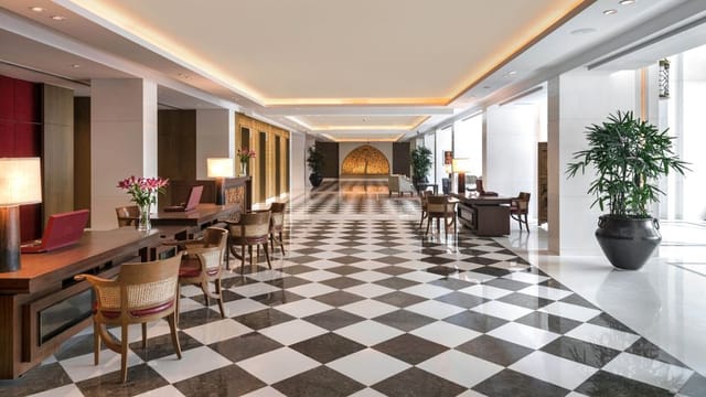 Elegant conference room at The Oberoi, New Delhi, ideal for corporate meetings and events.