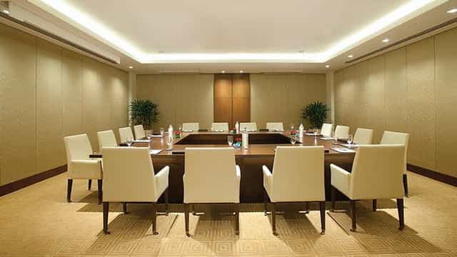 Meeting room at The Oberoi, New Delhi, ideal for corporate meetings and strategic planning.