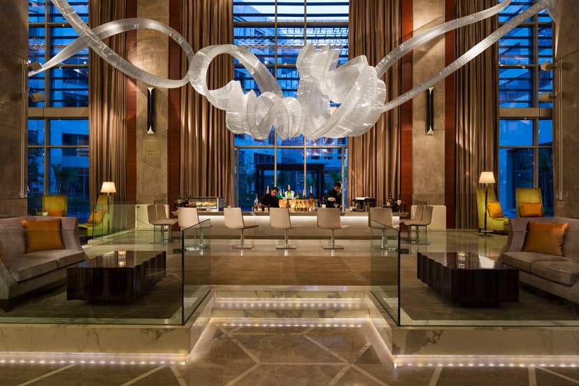 Elegant restaurant venue in JW Marriott New Delhi for upscale meetings and events.