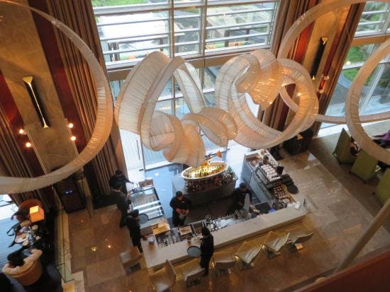 Stylish bar in JW Marriott New Delhi, ideal for networking events and meetings.