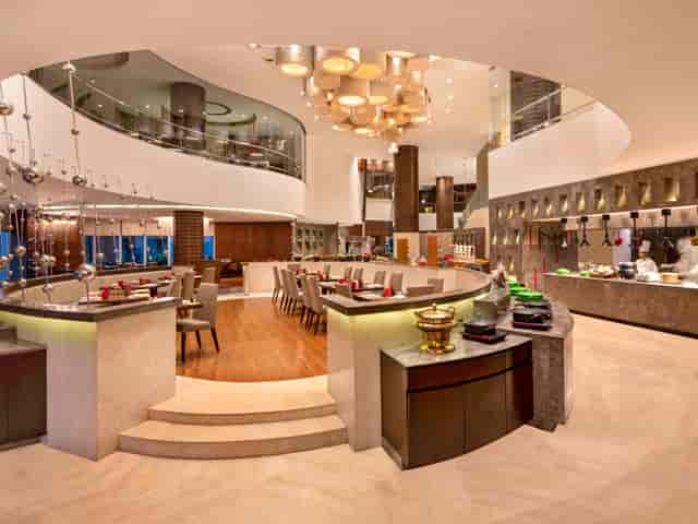 Modern meeting room at Crowne Plaza Greater Noida, ideal for events and gatherings.