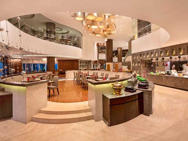 Modern meeting room at Crowne Plaza Greater Noida, ideal for events and gatherings.