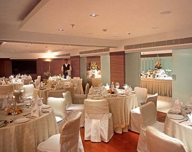 Elegant banquet setup in Jaypee Vasant Continental for corporate events and celebrations.