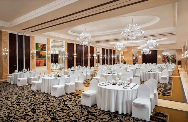 Shangri-La Ballroom in New Delhi, elegant event space for corporate gatherings and celebrations.