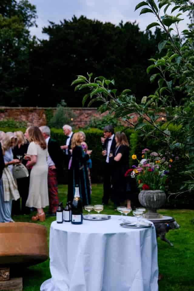 Elegant outdoor gathering in The Walled Garden, Hawarden Estate, ideal for networking events.