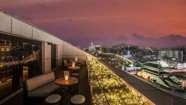 Rooftop venue at JW Marriott Dongdaemun, perfect for evening events and cocktail receptions.