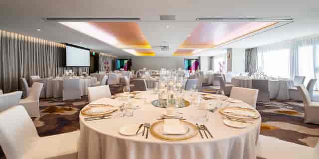 Grand Ballroom at Mondrian Seoul Itaewon, elegant event space for corporate meetings.