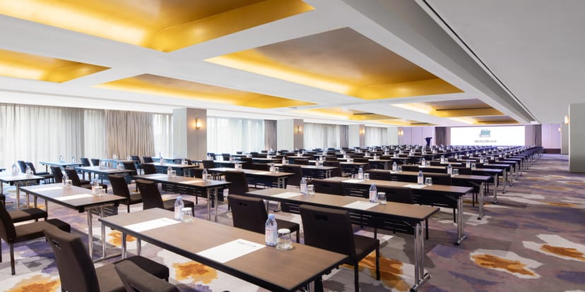 Grand Ballroom at Mondrian Seoul Itaewon, modern conference setup for corporate events.