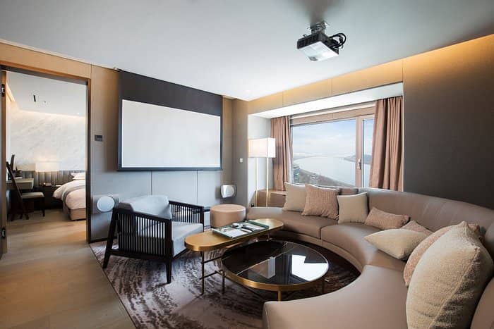 Modern Pine Room at Walkerhill Hotels, ideal for meetings and presentations.