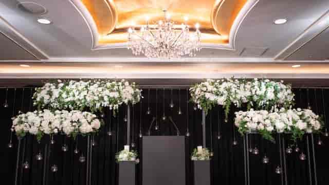 Sapphire Ballroom at LOTTE HOTEL WORLD with elegant floral decor for weddings and corporate events.
