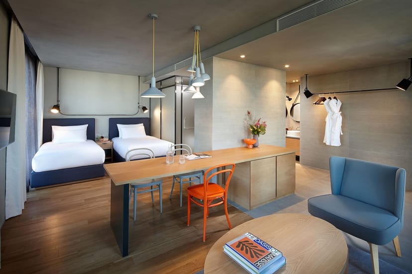 Modern hotel room in L7 HONGDAE by LOTTE, perfect for meetings and retreats.