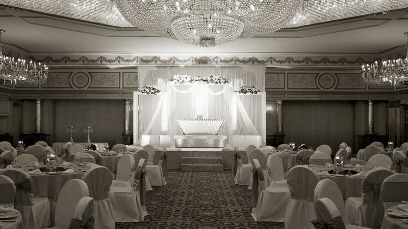 Elegant ballroom at Le Méridien Dubai, ideal for weddings and formal events.