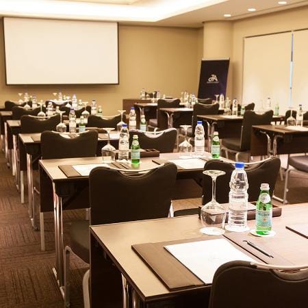 Conference Hall at JA Ocean View Hotel, organized for corporate meetings and workshops.