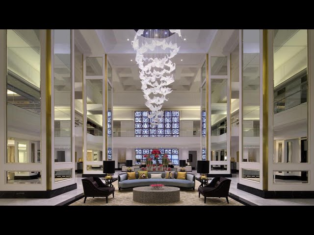 Elegant Opera Ballroom in Taj Dubai, ideal for events with modern furnishings and natural light.