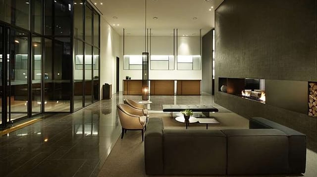Modern lobby at Shilla Stay Dongtan, perfect for meetings and networking events.
