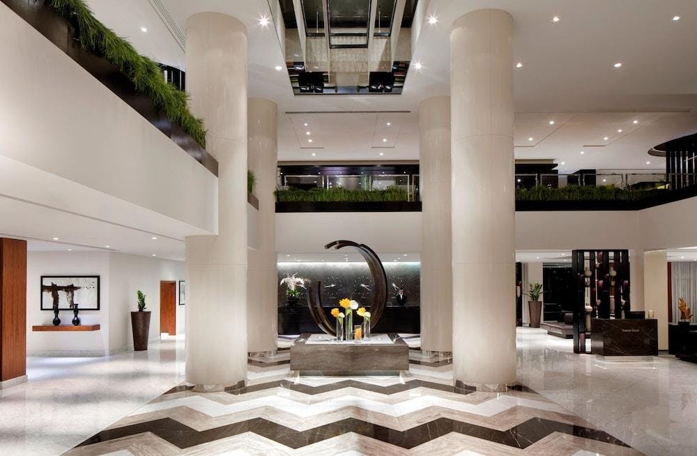 Modern ballroom in Pullman Dubai Creek, featuring elegant decor for stylish events.