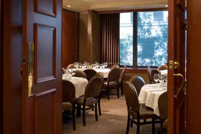 Elegant private dining room at Grill 23 & Bar, perfect for corporate dinners and events.