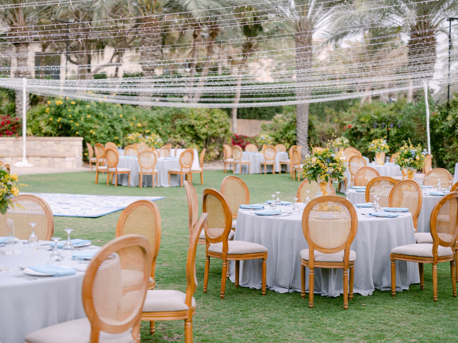 Elegant outdoor Grand Ballroom at Sofitel Dubai, ideal for weddings and upscale receptions.