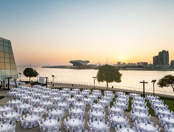 Elegant outdoor event space at Al Khayma, InterContinental Dubai, perfect for galas and gatherings.