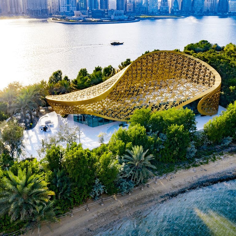 Butterfly House, modern event venue in Al Noor Island, ideal for outdoor gatherings.