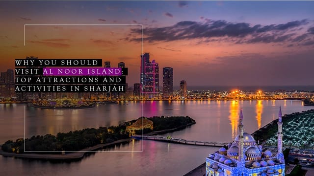 Juice Bar at Al Noor Island, Sharjah: sunset skyline for corporate retreats and events.