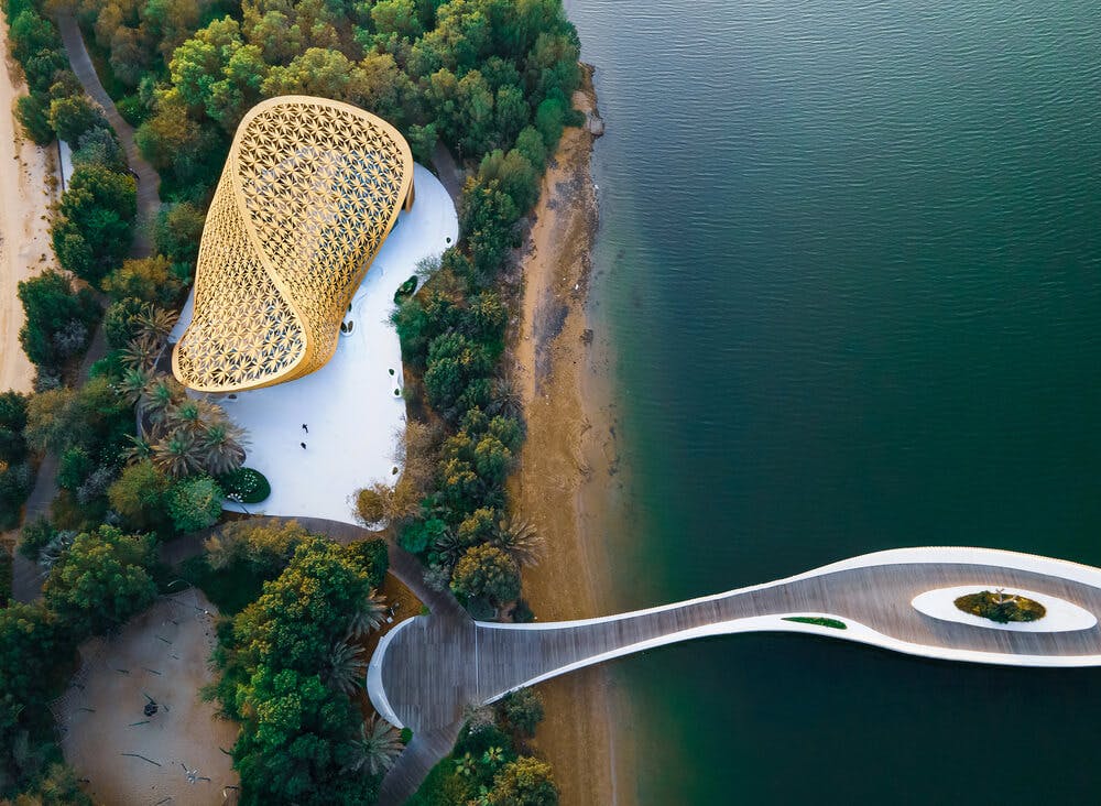 Modern playground at Al Noor Island, ideal for upscale events by the waterfront.