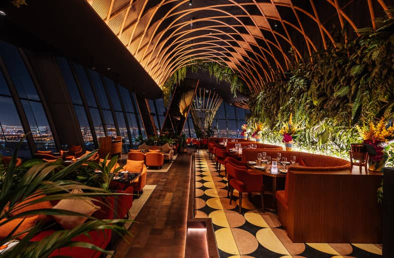 Upscale SUSHISAMBA restaurant with modern design, ideal for events and gatherings.