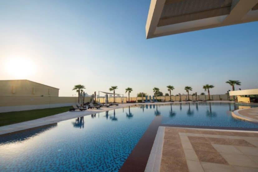 Outdoor swimming pool at Al Forsan Resort, ideal for upscale events and receptions.