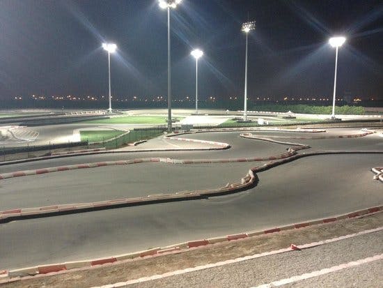 Outdoor go-kart track at Al Forsan Resort, perfect for corporate events and team-building.