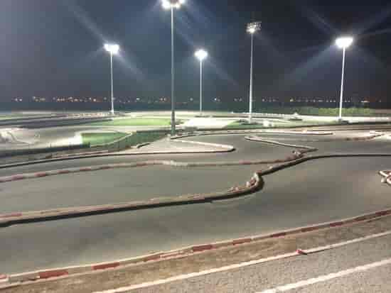 Outdoor go-kart track at Al Forsan Resort, perfect for corporate events and team-building.