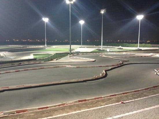Outdoor go-kart track at Al Forsan Resort, perfect for corporate events and team-building.