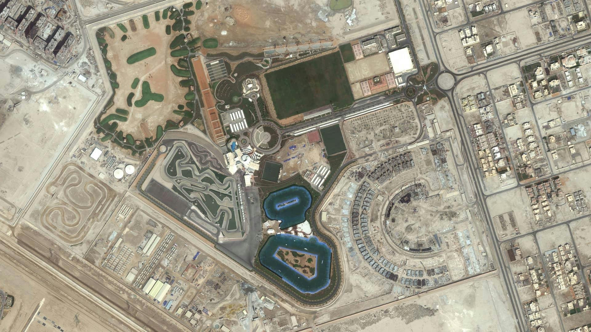 Outdoor racing track at Al Forsan Resort, ideal for corporate events and festivals.
